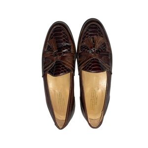Johnston & Murphy Dark Brown Leather Tassel Loafers 9